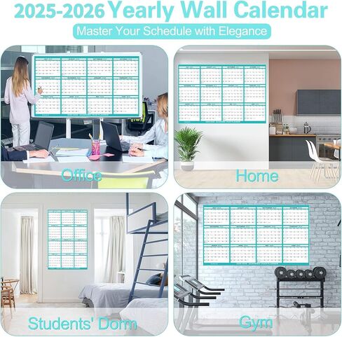32" x 48" 2025 Wall Calendar Dry Erase - Large Starry Sky Calendar Wet & Dry Erasable Laminated 12 Month Annual Yearly Planner, Reversible, Horizontal/Vertical (2025 Wall Calendar) in Saudi Arabia