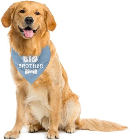 Big Brother Dog Bandana, Dog Pregnancy Announcement, Gift for Dog Lover, Dog Bandana for Small Medium Large Dogs, Dark Blue Dog Bandana, Big Brother Dog Shirt, Dog Scarf (A9) in Kuwait