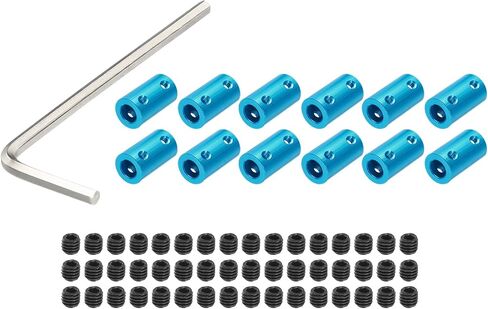 uxcell 8mm to 8mm Shaft Coupler Rigid Coupling Connector L25mm x D14mm Aluminum Alloy for 3D Printers DIY Encoder with 32 Screws & Spanner - 8 Pcs in Kuwait