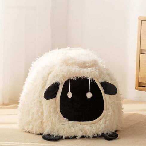 Mushroom Cat Bed Chocolate Cookie Cat Beds for Indoor Cats Mushroom Cow Shape Cat Cave Bed Cat Tent with Removable & Washable Cushion Pillow Cat House Bed for Cats Small Dogs ﻿ in Saudi Arabia