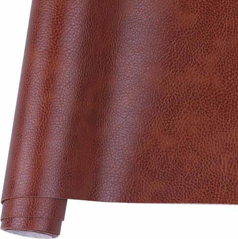 RAMYA Solid Color Faux Leather Sheets 12 "X 53" (30cm X 135cm), PU Faux Leather Fabric is Perfect for Leather Earrings and DIY Projects (Black) in Saudi Arabia