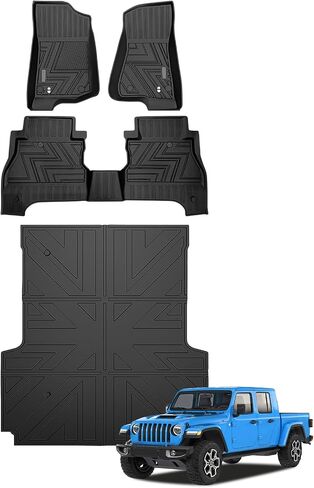Truck Bed Mat Compatible with 2022-2024 Nissan Frontier 5FT Short Bed Mat Trunk Bed Mat TPE All Weather Truck Bed Liner Frontier Accessories（5FT Short） in Kuwait
