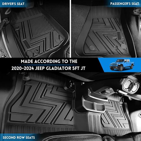 Truck Bed Mat Compatible with 2022-2024 Nissan Frontier 5FT Short Bed Mat Trunk Bed Mat TPE All Weather Truck Bed Liner Frontier Accessories（5FT Short） in Kuwait