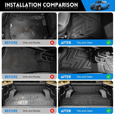 Truck Bed Mat Compatible with 2022-2024 Nissan Frontier 5FT Short Bed Mat Trunk Bed Mat TPE All Weather Truck Bed Liner Frontier Accessories（5FT Short） in Kuwait