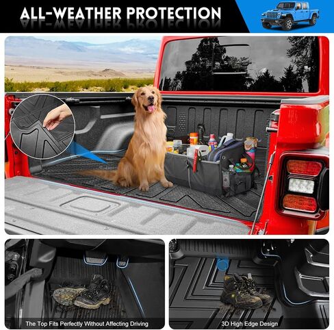 Truck Bed Mat Compatible with 2022-2024 Nissan Frontier 5FT Short Bed Mat Trunk Bed Mat TPE All Weather Truck Bed Liner Frontier Accessories（5FT Short） in Kuwait