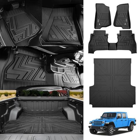Truck Bed Mat Compatible with 2022-2024 Nissan Frontier 5FT Short Bed Mat Trunk Bed Mat TPE All Weather Truck Bed Liner Frontier Accessories（5FT Short） in Kuwait