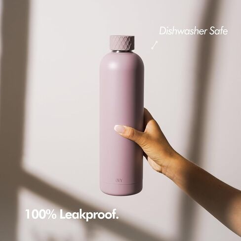 KIVY Stainless Steel Insulated Water Bottle 32oz [LEAK PROOF] - Insulated Stainless Steel Water Bottle - Stainless Steel Drinking Water Bottle - Thermo Flask Drinking Bottle - BPA Free Water Bottle in Kuwait