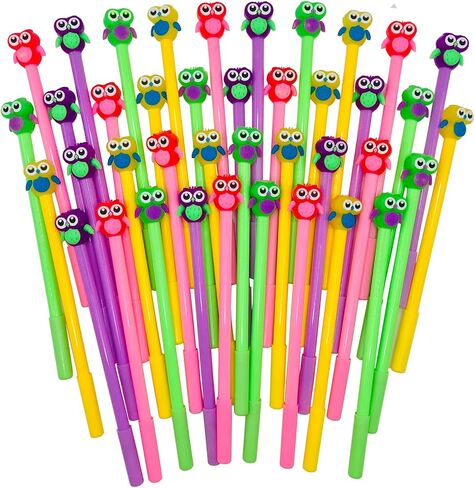 40 PCS PTEL POW PENS ، Animal Black Ink Writing Ambels ، 0.5 mm Novelty Novelty Fun fun Kawaii gel ink for Kids School Office Home Forms Form in Kuwait