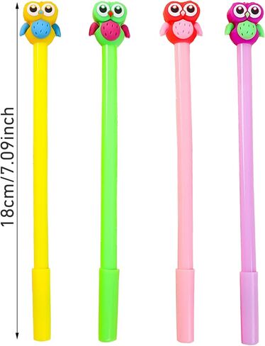 40 PCS PTEL POW PENS ، Animal Black Ink Writing Ambels ، 0.5 mm Novelty Novelty Fun fun Kawaii gel ink for Kids School Office Home Forms Form in Kuwait