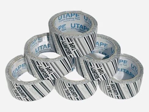 Packing Tamper Evident Security Signs Seal Tape 2 Inches x 55 Yards Long Heavy Duty Packaging Shipping Tape 6 Rolls Total 330 Yards Strong Tape for Moving Boxes & Moving Supplies in Kuwait