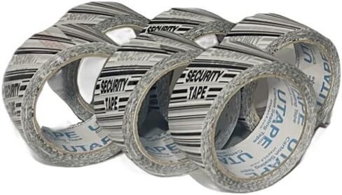 Packing Tamper Evident Security Signs Seal Tape 2 Inches x 55 Yards Long Heavy Duty Packaging Shipping Tape 6 Rolls Total 330 Yards Strong Tape for Moving Boxes & Moving Supplies in Kuwait