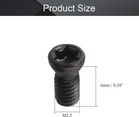 Utoolmart M2.5 x 8mm 12.9 Carbon Steel Torx Head Socket Head Cap Screws Bolt Black 10Pcs in Kuwait