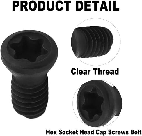 Utoolmart M2.5 x 8mm 12.9 Carbon Steel Torx Head Socket Head Cap Screws Bolt Black 10Pcs in Kuwait