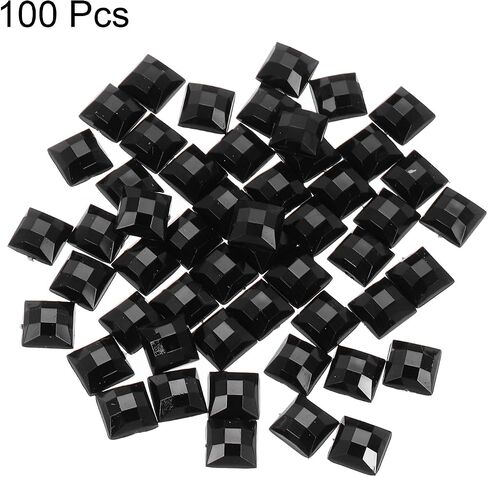 MECCANIXITY Acrylic Flat Back Rhinestones Square Artificial Gemstone for Crafts Face Painting Costume Jewelry in Saudi Arabia