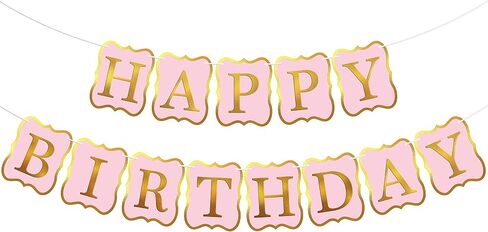 KatchOn, Pink Happy Birthday Banner - 10 Feet, NO DIY | Happy Birthday Sign for Backdrop | happy Birthday Decorations | pink Birthday Decorations in Saudi Arabia