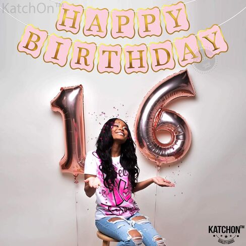 KatchOn, Pink Happy Birthday Banner - 10 Feet, NO DIY | Happy Birthday Sign for Backdrop | happy Birthday Decorations | pink Birthday Decorations in Saudi Arabia