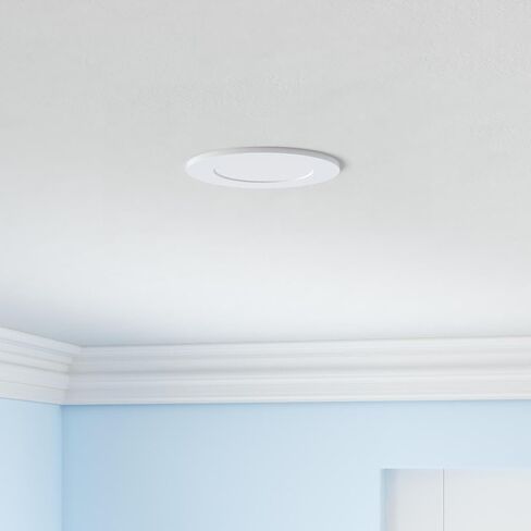 Ensenior 6 Pack 6 Inch LED Recessed Light, Dimmable, 2700K-5000K 5CCT, 1200LM High Brightness, 12W 120V, Damp Rated, Ultra-Thin Canless Wafer Ceiling Light - ETL & FCC & IC in Kuwait