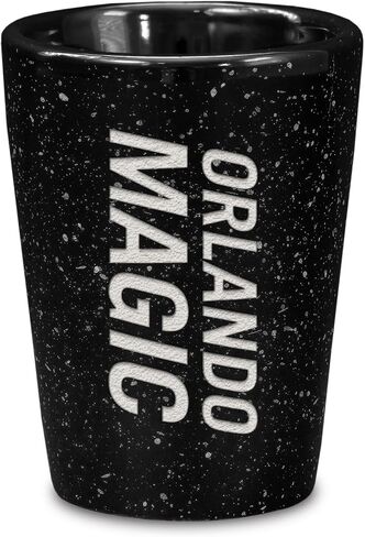 Rico Industries NBA Basketball Orlando Magic Primary 2oz Ceramic Shot Glass for Fans, Laser Engraved In Team Color Single Shot Glass in Saudi Arabia