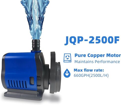 COOSPIDER Pond Filter for 35-75 Gallon, 260GPH Powerful Filtration Pond Pump, Submersible Canister Filters for Fish Turtle Tank, Cold Plunge, Clear Wavemaker Oxygen Supply, Dry Burning Protection in Saudi Arabia