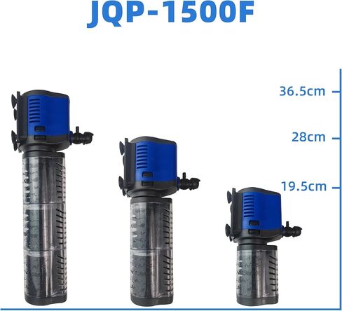 COOSPIDER Pond Filter for 35-75 Gallon, 260GPH Powerful Filtration Pond Pump, Submersible Canister Filters for Fish Turtle Tank, Cold Plunge, Clear Wavemaker Oxygen Supply, Dry Burning Protection in Kuwait