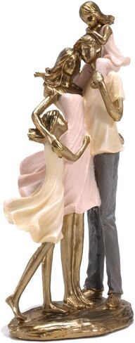 Family of 4 Figurines, Parents and Kids Statues, Gifts for Family, Resin Ornament Sculpture Craft for Home Bedroom Living Room Tabletop Decor (Embrace) in Saudi Arabia