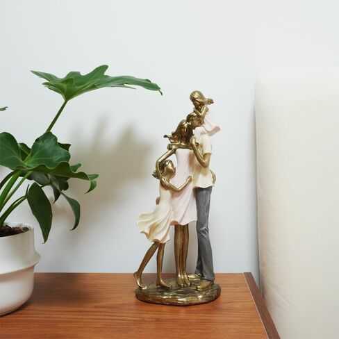 Family of 4 Figurines, Parents and Kids Statues, Gifts for Family, Resin Ornament Sculpture Craft for Home Bedroom Living Room Tabletop Decor (Embrace) in Saudi Arabia