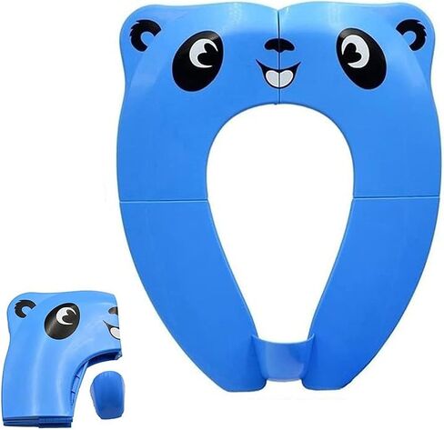 DILSIAI Panda Silicone Travel Portable Toilet Seat for Kids, Folding Silicone Design, Soft Non-Slip Seat Cover for Toddlers (Pink) in Saudi Arabia