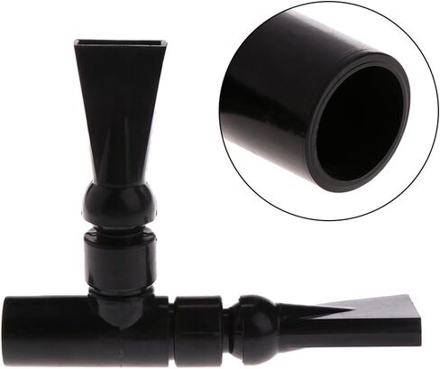 Plastics Outflow Fitting Duckbill Nozzle Connector Match with Filter Outlet Tubing Aquarium Accessories Aquarium Return Nozzle 3/4, Black in Kuwait