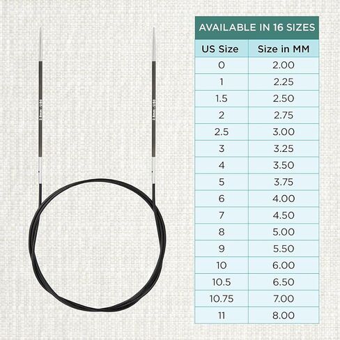KnitPro Karbonz Fixed Circular Needle 32"(80cm) | US Size 6 (4mm) in Saudi Arabia