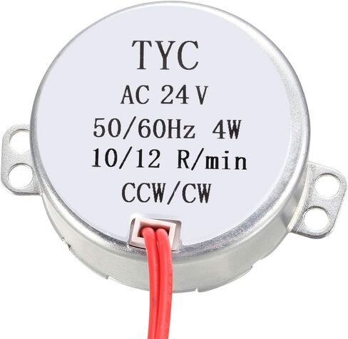 uxcell Synchronous Motor AC 24V 4-5RMP 50-60Hz 4W Double Flat Shaft CW/CCW in Kuwait