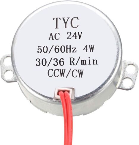uxcell Synchronous Motor AC 24V 4-5RMP 50-60Hz 4W Double Flat Shaft CW/CCW in Kuwait