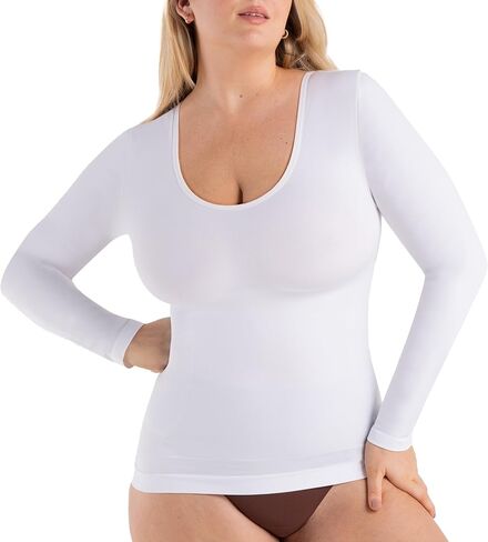 SHAPERMINT Cami Shaper, Womens Long Sleeve T Shirts, Long Sleeve Tops for Women, Compression Shirt Women Long Sleeve Tops in Kuwait