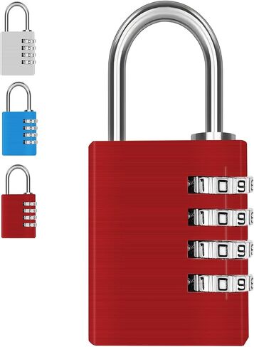3-Digit 1.1" Combination Padlock with Aluminum Body, Lighter and Stronger Combination Lock for Locker, Gym Locker Lock in Saudi Arabia