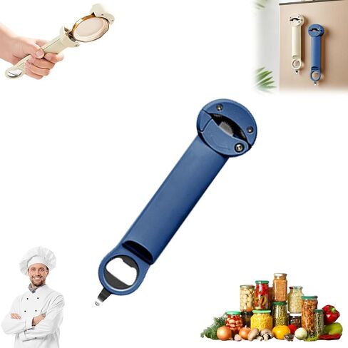 Seinohome Jar Opener,Multifunctional Retractable Bottle Opener,Adjustable Multifunctional Stainless Steel Can Opener,Jar Opener Tool,Labor-Saving Bottle Opener with Stainless Steel Gear (Black) in Saudi Arabia