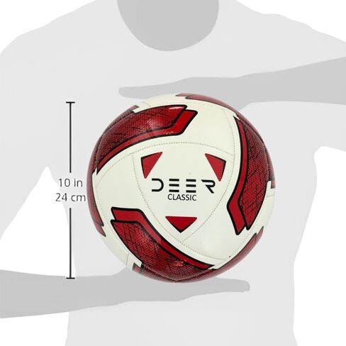 Deer Classic 16 Soccer Ball – for Club Match, Training, Match Performance, Indoor & Outdoor Soccer, Suitable for Grass & Astro | 16 Panel, Rubber Bladder | Size 5 for Youth & Adult Soccer Players | in Kuwait