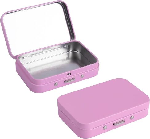 2Pack Dental Floss Portable Case,Refillable Portable Floss Pick Holder Container with Mirror,Small Floss Dispenser for Travel, Dates,Dinners and Hotels(Black) in Kuwait