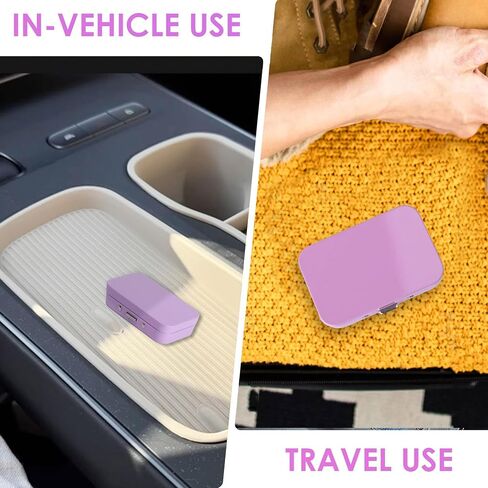2Pack Dental Floss Portable Case,Refillable Portable Floss Pick Holder Container with Mirror,Small Floss Dispenser for Travel, Dates,Dinners and Hotels(Black) in Kuwait