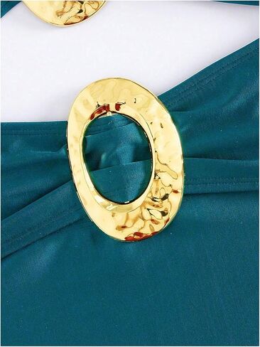 Milumia Women's Metal Ring One Piece Swimsuit Cut Out Strapless Bandeau Bathing Suits in Saudi Arabia