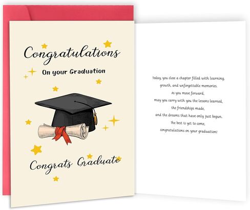 2025 Graduation Gifts Cards for Him Her，High School & College Graduation Gifts Card for Son Daughter，Congratulations Graduate Card for Boys Girls Family Friends in Kuwait