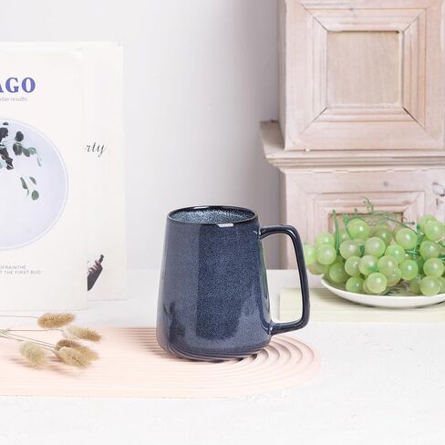 Large Ceramics Coffee Mugs,24 oz,Large Handle Design,Extra Large Tea and Coffee Cup for Office and Home，Microwave and Dishwasher Safe(Color:24 oz green) in Saudi Arabia