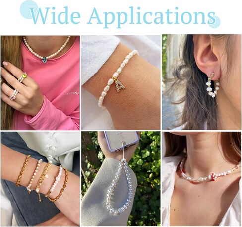Cheriswelry 50pcs Natural Cultured Freshwater Pearl Beads for Jewelry Making Baroque Keshi Pearl Bead Seashell Loose Spacers 4~13.5mm for DIY Bracelet Necklace Making, Small in Kuwait