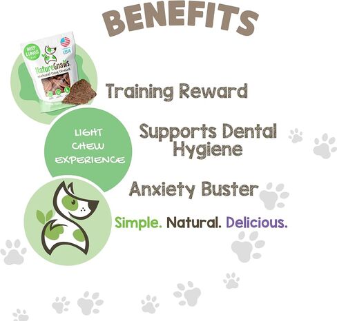 Nature Gnaws USA Lamb Lung Filets for Dogs (8oz) - Single Ingredient Natural Dog Chew Treats – Made in USA - Rawhide Free in Kuwait