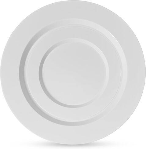 Munfix 100 Clear Plastic Plates Set, 50 Pcs 10 Inch Plastic Dinner Plates and 50 Pcs 7 Inch Plastic Dessert Plates, Elegant Fancy Heavy Duty Disposable Plates for Party, Wedding, Clear in Saudi Arabia
