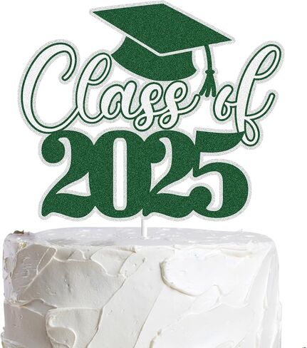 Lingboom Class of 2024 Cake Cake Topper Blue Glitter Happy Treawate تهنئة الديكورات الكعكة خريج 2024 التخرج تهانينا لوازم الحزب الخريج in Kuwait