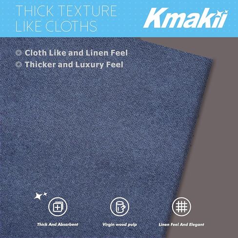 KMAKII Disposable Lunch Napkins Black Linen-Feel Paper Napkins Cloth Like Luncheon Napkins Dinner Napkin For Kitchen, Parties, Weddings, Dinners or Events 12 x 12 inches, 50 Count in Kuwait