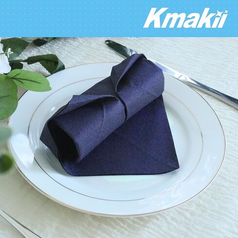 KMAKII Disposable Lunch Napkins Black Linen-Feel Paper Napkins Cloth Like Luncheon Napkins Dinner Napkin For Kitchen, Parties, Weddings, Dinners or Events 12 x 12 inches, 50 Count in Kuwait