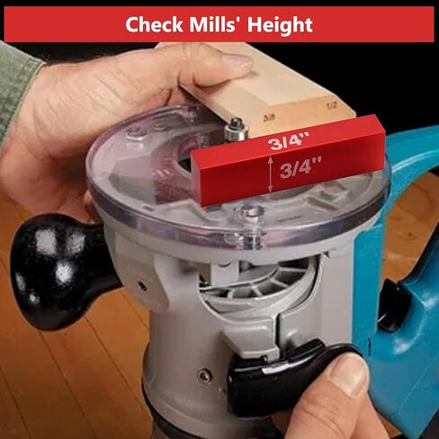 15Pcs Setup Blocks Woodworking Tools Precision Height Thickness Gauge Accessories Durable Measuring Blocks for Router and Table Saw Woodworking (Blue) in Kuwait