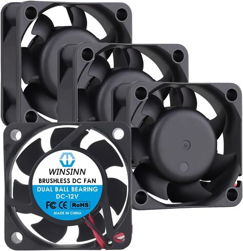 WINSINN DC 40mm Fan 5V 4015 Dual Ball Bearing Brushless Cooling 40x15mm 2PIN (Pack of 4Pcs) in Kuwait