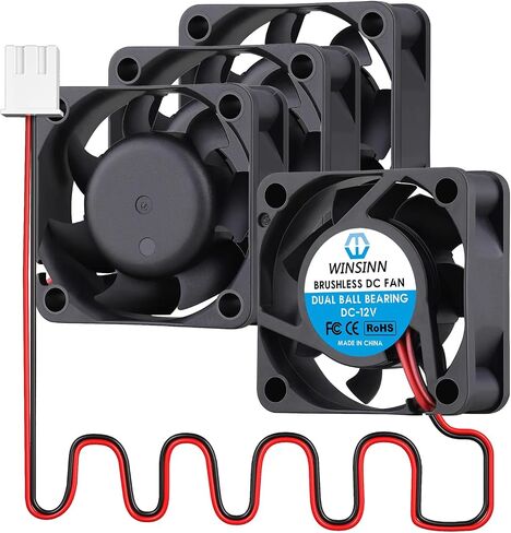 WINSINN DC 40mm Fan 5V 4015 Dual Ball Bearing Brushless Cooling 40x15mm 2PIN (Pack of 4Pcs) in Kuwait