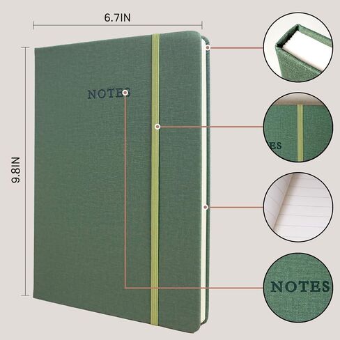 Notebook for Work, B5 300 Pages Writing Journal for Women Men, Hard Cover Notebook Journals for Writing Work Office (Green) in Saudi Arabia